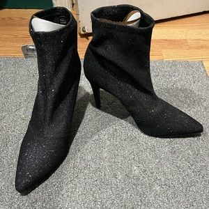 NWT Black Sock Boot Heels